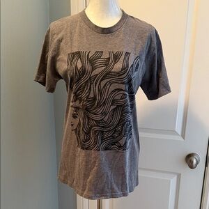 Starbucks Gray Artistic Graphic Tee